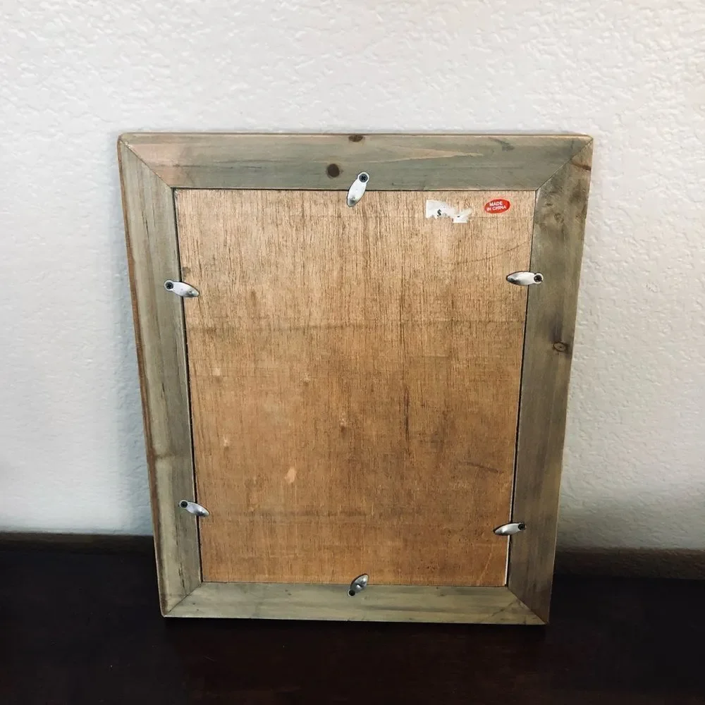 Solid Wood Rustic Portrait Picture Frame 8x10